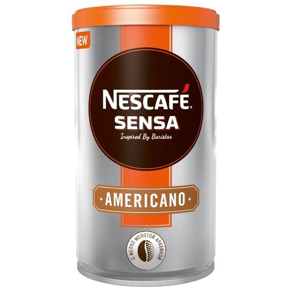 Кофе растворимый Nescafe Sensa Americano с молотым кофе, жестяная банка