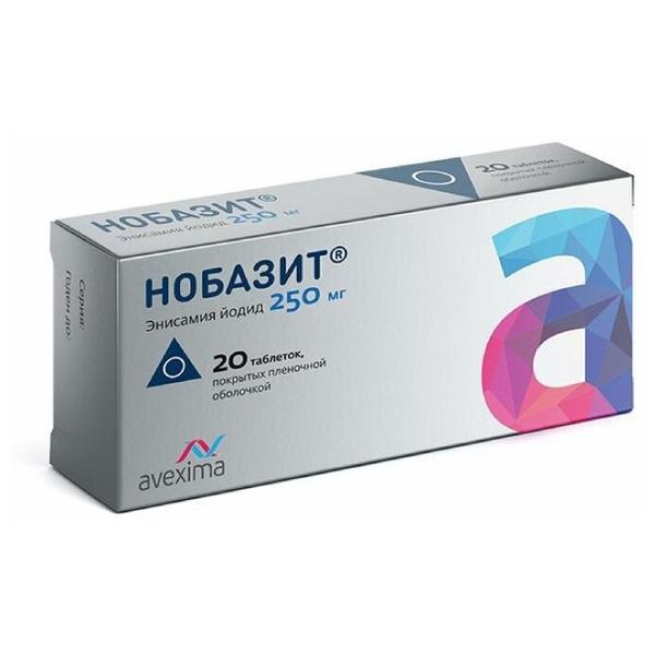 Нобазит таб. п/о плен. 250 мг №20