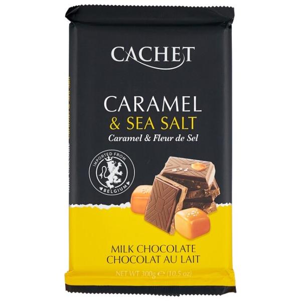 Шоколад Cachet молочный с карамелью и морской солью, 32%