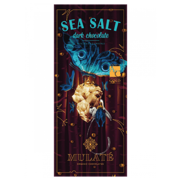 Шоколад Mulate Sea Salt горький с кристаллами морской соли, какао 70%