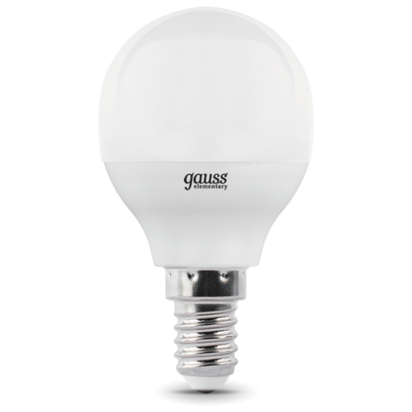 Лампа светодиодная gauss 53116, E14, G45, 6Вт