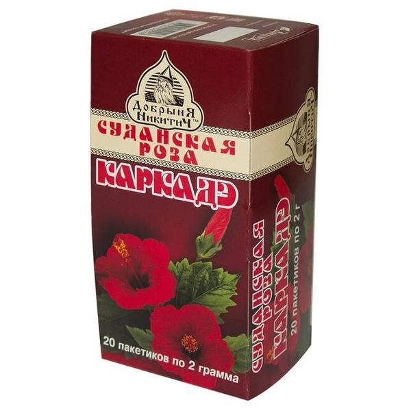 Чай травяной Добрыня Никитич Каркаде Суданская роза в пакетиках