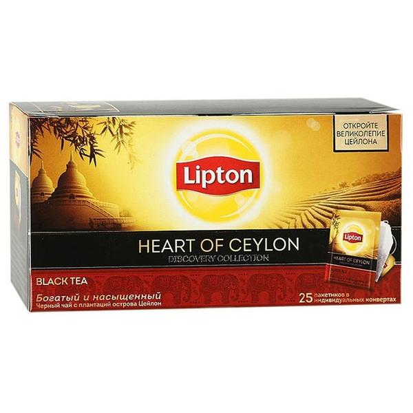 Чай черный Lipton Discovery Heart of Ceylon в пакетиках
