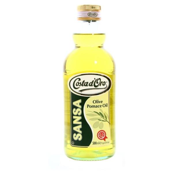 Costa d'Oro Масло оливковое Sansa из жмыха оливок, стеклянная бутылка
