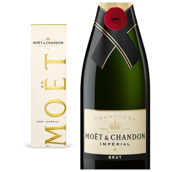 Шампанское Moet & Chandon Brut Imperial 0,75 л, подарочная упаковка