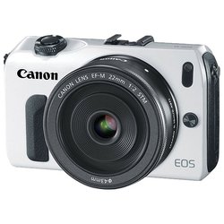 Canon EOS M Kit (white 18Mpx 18-55 3 1080p SD Li-Ion, Набор с объективом)