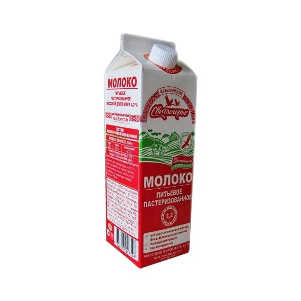 Молоко Свитлогорье пастеризованное 3.2%, 0.95 л