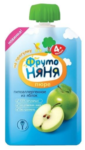 ФрутоНяня Из яблок (с 4 месяцев) мягкая упаковка 90 г
