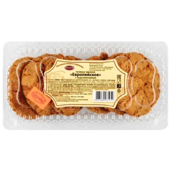 Печенье АМА овсяное Европейское с подсолнечником, 200 г