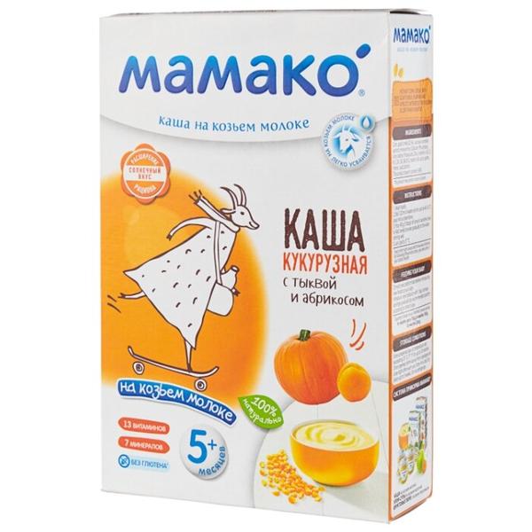 Каша МАМАКО молочная кукурузная на козьем молоке с тыквой и абрикосом (с 5 месяцев) 200 г