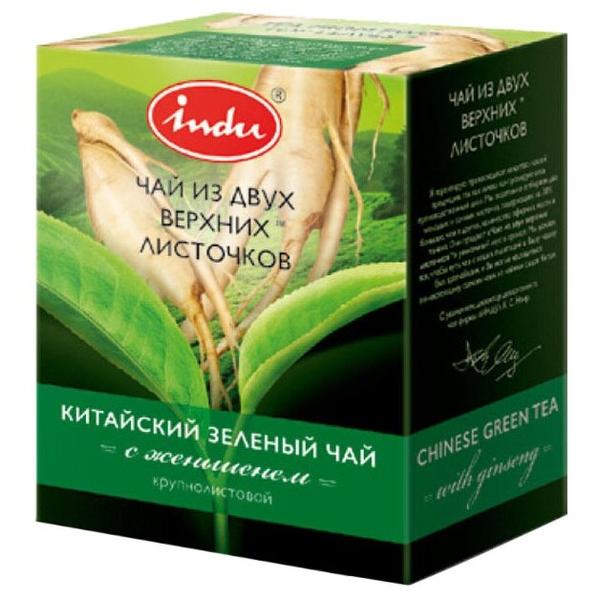 Чай зеленый Indu из двух верхних листочков с женьшенем