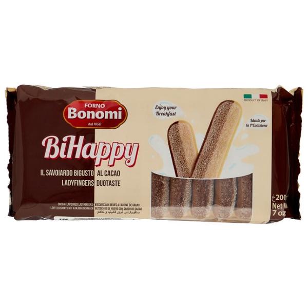 Печенье Forno Bonomi Савоярди Bihappy двухцветное, 200 г