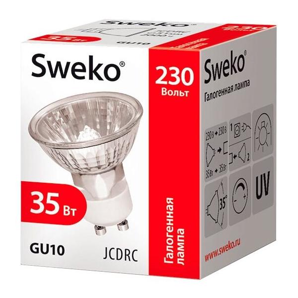 Лампа галогенная Sweko 38135, GU10, JCDRC, 35Вт