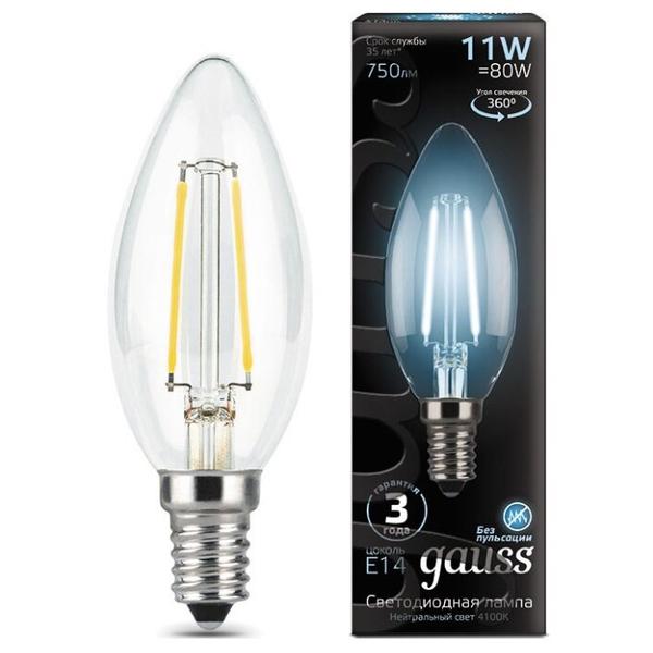Лампа светодиодная gauss 103801211, E14, 11Вт