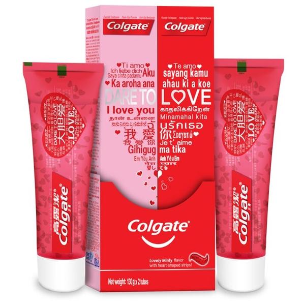 Зубная паста Colgate Dare to Love с сердечками, 2 х 130 г